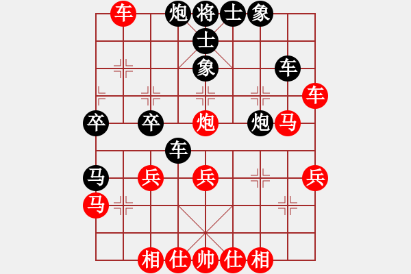 象棋棋譜圖片：2006年弈天迪瀾杯聯(lián)賽第七輪：追月無(wú)劍(5r)-和-滲橘(9段) - 步數(shù)：40 