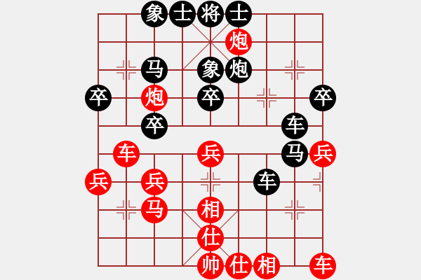 象棋棋譜圖片：高新準(zhǔn)（業(yè)八一） VS 昆侖 E42 對(duì)兵互進(jìn)右馬局 - 步數(shù)：40 