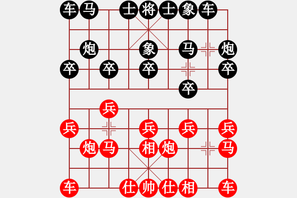 象棋棋譜圖片：5614局 E02-仙人指路進(jìn)右馬對(duì)飛象-巫師-小蟲(chóng)-菜鳥(niǎo) 紅先負(fù) 小蟲(chóng)引擎25層 - 步數(shù)：10 