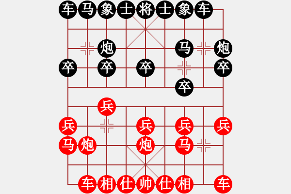 象棋棋譜圖片：謝巋 先和 趙國榮 - 步數(shù)：10 