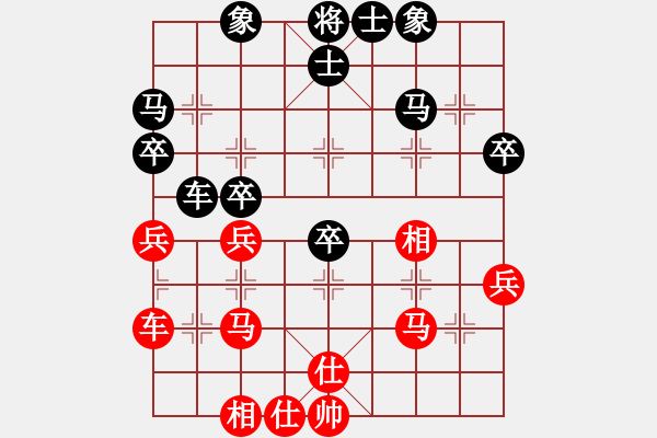 象棋棋譜圖片：真的是她的(3段)-負-虞城第一劍(2段) - 步數(shù)：40 