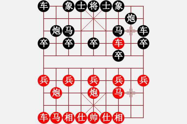 象棋棋譜圖片：中炮過河車對(duì)屏風(fēng)馬 黑提9路車護(hù)馬（旋風(fēng)15層拆棋） - 步數(shù)：10 