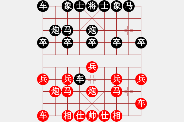 象棋棋譜圖片：橫才俊儒[292832991] -VS- 平常心[477945392] - 步數(shù)：10 