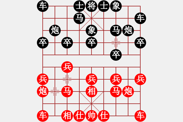 象棋棋谱图片：湖北 陈汉华 和 广西 林辉宇 - 步数：10 