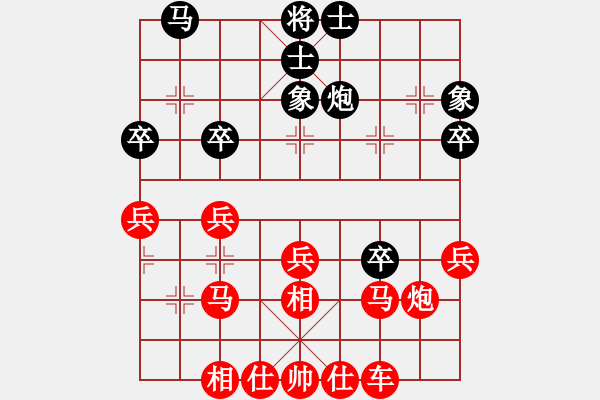 象棋棋譜圖片：負(fù)分太后 魚[紅] -VS- 海闊天空[黑]（1） - 步數(shù)：30 