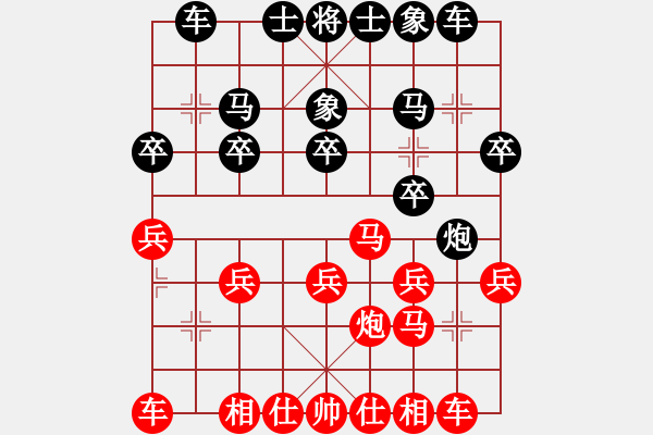 象棋棋谱图片：第八台 石家庄棋手8 先和 柳大华 - 步数：20 