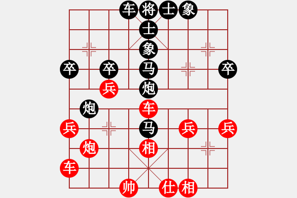 象棋棋譜圖片：神棋小國(guó)(7級(jí))-負(fù)-老卒撈車(7級(jí)) - 步數(shù)：40 