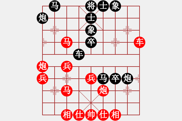 象棋棋谱图片：吕钦       先和 刘殿中     - 步数：40 