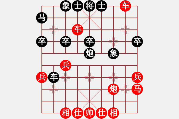 象棋棋譜圖片：無頭棋士(3星)-負(fù)-二分錢(2星) - 步數(shù)：30 