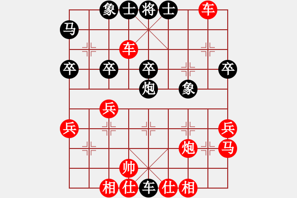 象棋棋譜圖片：無頭棋士(3星)-負(fù)-二分錢(2星) - 步數(shù)：34 