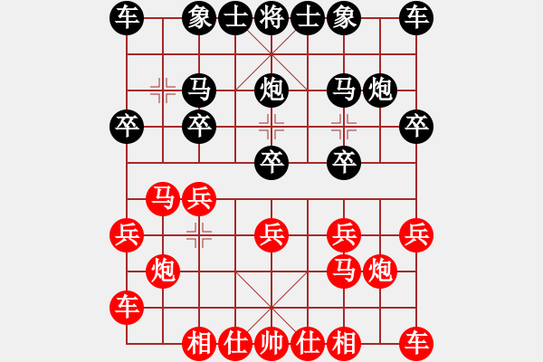 象棋棋譜圖片：■春梅[1171616935] -VS- ■小綠_LU_XIAYUDAN([656121334] - 步數(shù)：10 