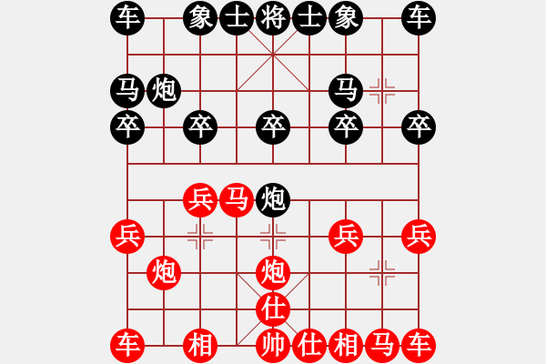 象棋棋譜圖片：gaoshou0003[紅] -VS- 偏鋒炮王[黑] - 步數(shù)：10 