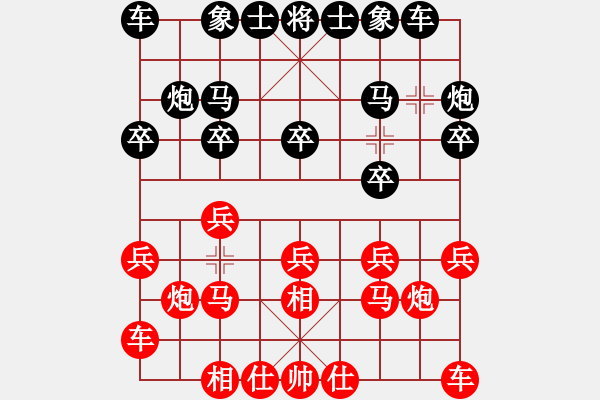 象棋棋譜圖片：我愛(ài)我家[545392734] -VS- v-兵荒馬亂[1021590134] - 步數(shù)：10 