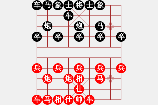 象棋棋譜圖片：火流星[1093344587] -VS- 橫才俊儒[292832991] - 步數(shù)：10 