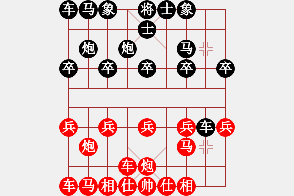 象棋棋譜圖片：正過宮炮 - 步數(shù)：10 