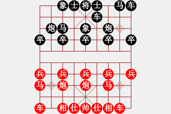 象棋棋譜圖片：王斌       先勝 羅剛       - 步數(shù)：10 