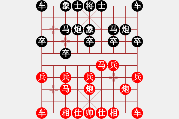 象棋棋谱图片：弱点(5段)-和-象棋巴底洞(4段) - 步数：10 