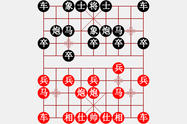 象棋棋谱图片：第二轮2：浙江李炳贤先和河北侯文博 - 步数：10 