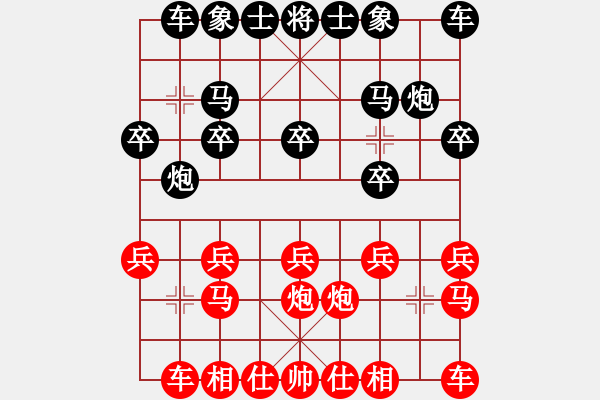 象棋棋谱图片：hanshi(3段)-负-吾乃人中杰(9段) - 步数：10 