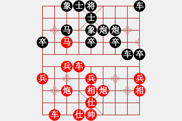 象棋棋譜圖片：南帝擂臺(tái)[紅] -VS- 金鷹服飾[黑] - 步數(shù)：30 