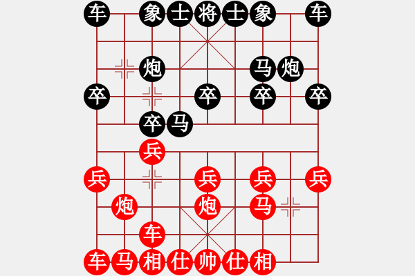 象棋棋譜圖片：熬啊！‰[紅] -VS- ‰●天九[黑] - 步數(shù)：10 