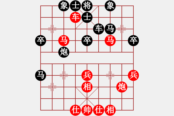 象棋棋譜圖片：神刀來了(2段)-和-賠光光(4段) - 步數(shù)：40 