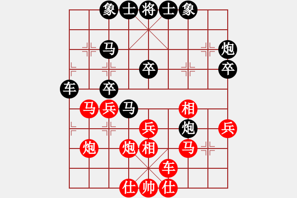 象棋棋譜圖片：2013大師網(wǎng)網(wǎng)名爭(zhēng)霸賽 sjwnl 先負(fù) 3fzhyix - 步數(shù)：30 