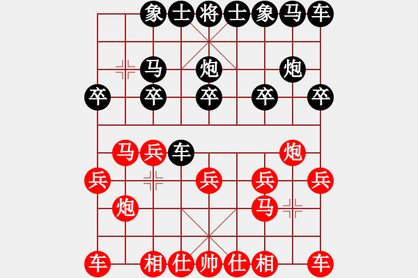 象棋棋譜圖片：朝陽[351307247] -VS- 橫才俊儒[黑] - 步數(shù)：10 