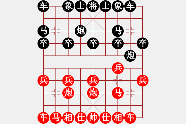 象棋棋譜圖片：一分鐘超快棋海闊天空先和一路順風 - 步數(shù)：10 