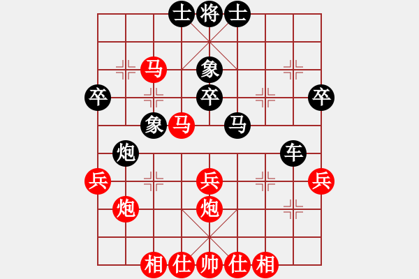 象棋棋譜圖片：taige(3段)-負(fù)-夢卒(4段)中炮過河車七路馬對屏風(fēng)馬兩頭蛇 紅左橫車兌三兵對黑高右炮 - 步數(shù)：40 