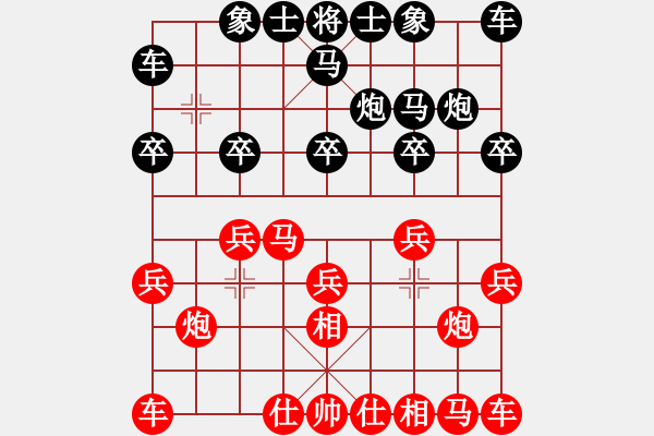 象棋棋譜圖片：飄逸棋仙[2983548307] -VS- 六子歸邊王[878361962] - 步數(shù)：10 