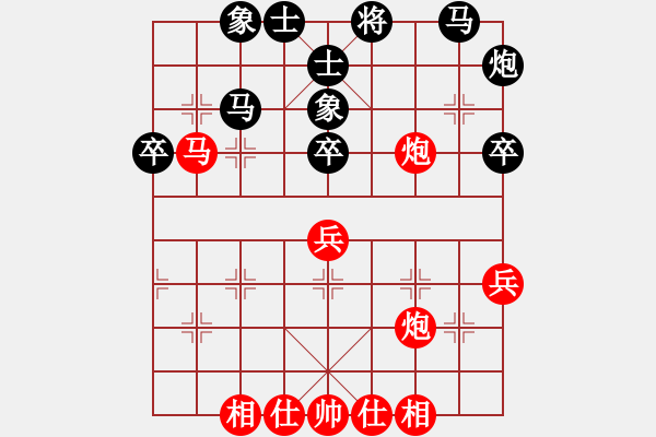 象棋棋譜圖片：黑勝_中國象棋-雷電模擬器_BUGCHESS_AVX2_108步_20240206233359276.xqf - 步數(shù)：40 