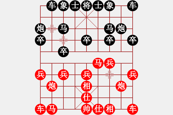 象棋棋譜圖片：動(dòng)腦者（先負(fù)）戚文卿 - 步數(shù)：10 