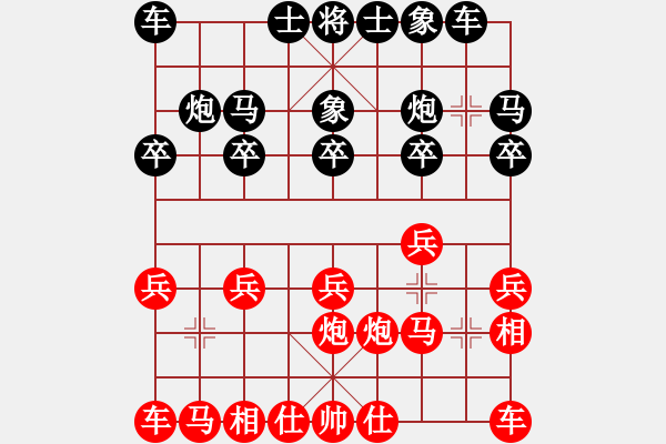 象棋棋譜圖片：韓勇 先和 蔣川 - 步數(shù)：10 