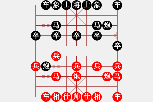 象棋棋譜圖片：7411局 A02-邊馬局-小蟲引擎23層 紅先勝 天天AI選手 - 步數(shù)：10 