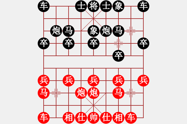 象棋棋譜圖片：百思不得棋解[575644877] -VS- 靜觀棋變[1041994016] - 步數：10 