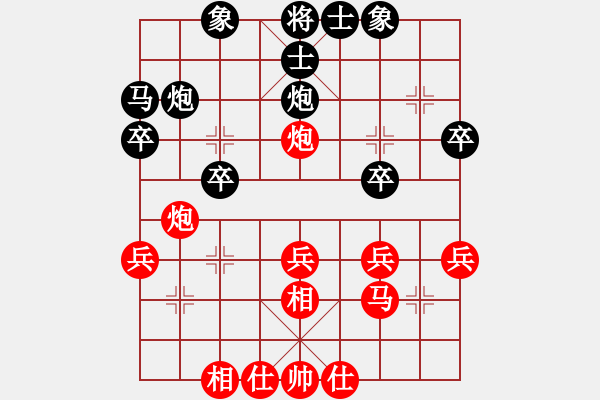 象棋棋譜圖片：[紅] 凌水之源先勝[黑]流水歲月 - 步數(shù)：30 