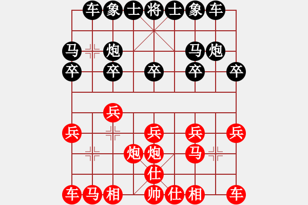 象棋棋譜圖片：王宇軒 先和 茹一淳 - 步數(shù)：10 