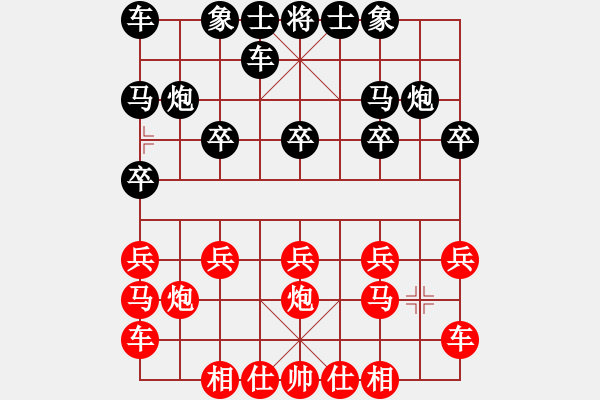 象棋棋譜圖片：橫才俊儒[292832991] -VS- 暖心 [630126204]（蒙娜麗莎系列） - 步數(shù)：10 