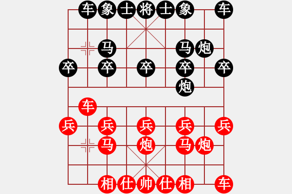 象棋棋譜圖片：34中炮巡河車先負(fù)旋風(fēng)屏風(fēng)馬探頭炮 - 步數(shù)：10 