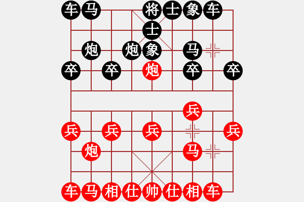 象棋棋譜圖片：進兵對過宮炮 zzbdwm 勝 rkblx - 步數(shù)：10 