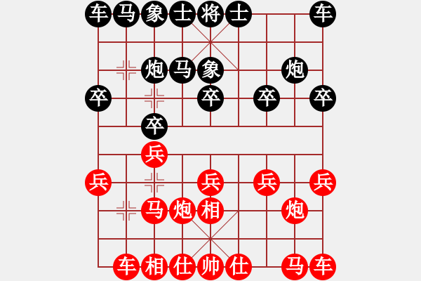 象棋棋譜圖片：6640局 A11-順相局-小蟲引擎23層 紅先勝 天天AI選手 - 步數(shù)：10 