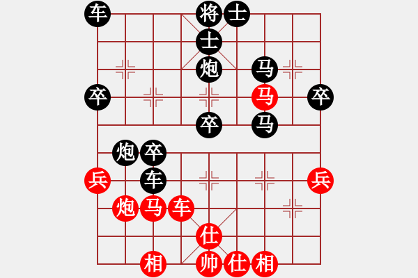 象棋棋譜圖片：2019.1.23.8好友十分鐘后勝過(guò)客過(guò)河車(chē)第二種變化 - 步數(shù)：40 