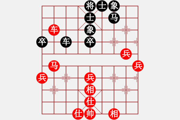 象棋棋譜圖片：中炮巡河車(chē)對(duì)屏風(fēng)馬3卒，兌炮變例 - 步數(shù)：77 