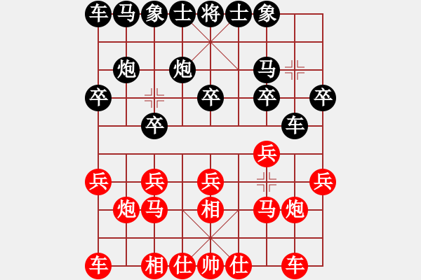 象棋棋谱图片：撒世洋 先和 刘宗泽 - 步数：10 