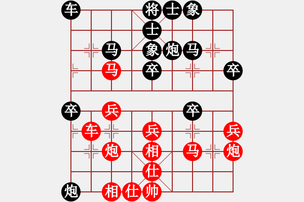 象棋棋譜圖片：第3屆(人機(jī))月賽復(fù)賽 鐵將-弈海無涯 先勝 紅袖刀 - 步數(shù)：30 