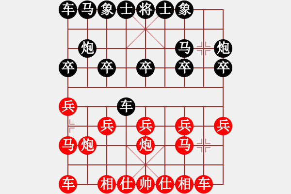 象棋棋谱图片：横才俊儒 -VS- 南蛮汉子[247757824] - 步数：10 