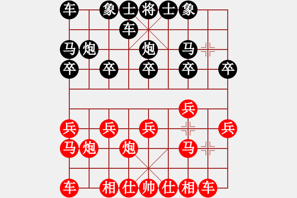 象棋棋譜圖片：小鶴棋譜007過宮炮對橫車紅先勝2 - 步數(shù)：10 