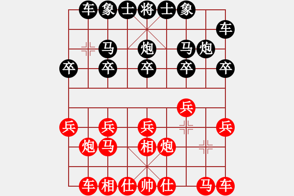 象棋棋譜圖片：小棋玩玩(1段)-勝-觀棋者(5段) - 步數(shù)：10 