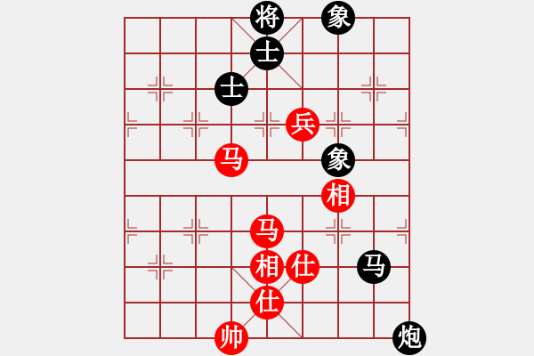 象棋棋譜圖片：花榮射箭(9段)-和-德國(guó)黨衛(wèi)軍(9段)C71 五七炮對(duì)屏風(fēng)馬進(jìn)３卒右馬外盤(pán)河 - 步數(shù)：200 